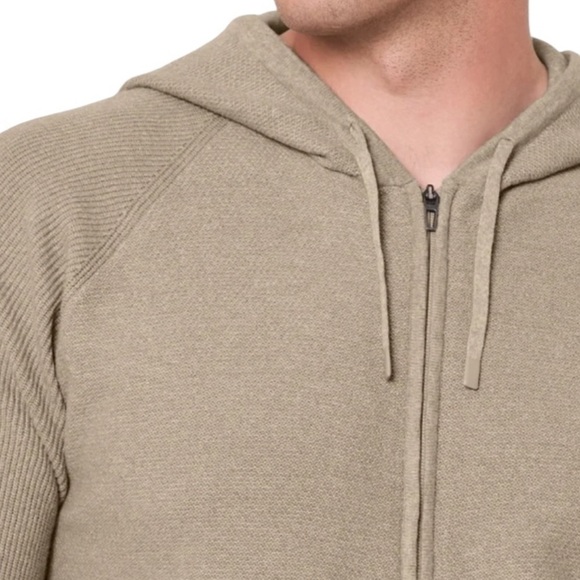 Modern Ambition Beige Full-Zip Knit Hoodie Sweater | Size Small - Picture 10 of 12